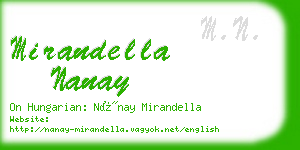 mirandella nanay business card